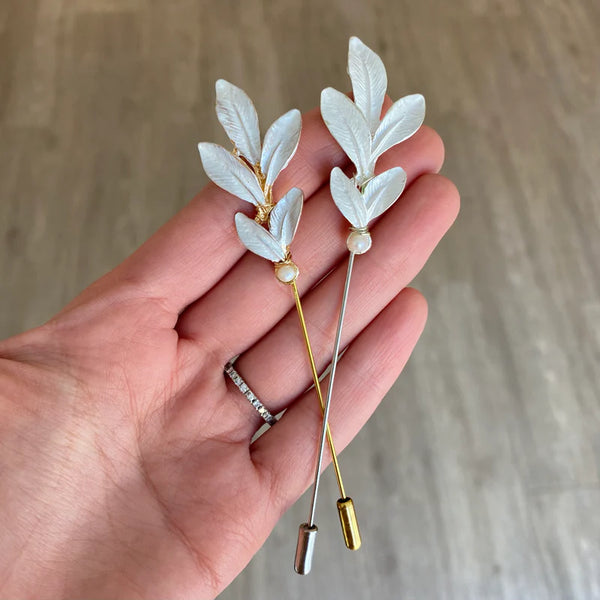 Boutonniere Hoja & Perla