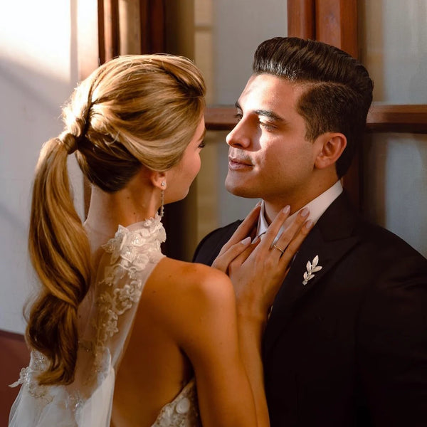 Boutonniere Hoja & Perla