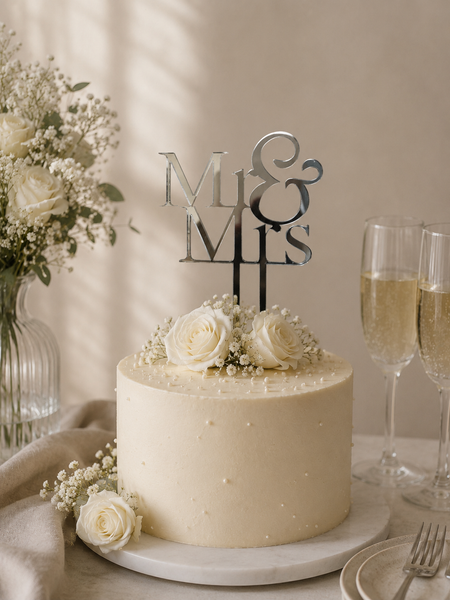 Cake Topper Mr & Mrs