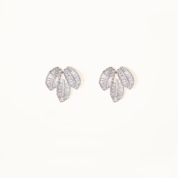 Joyería Aretes Hoja Cristal