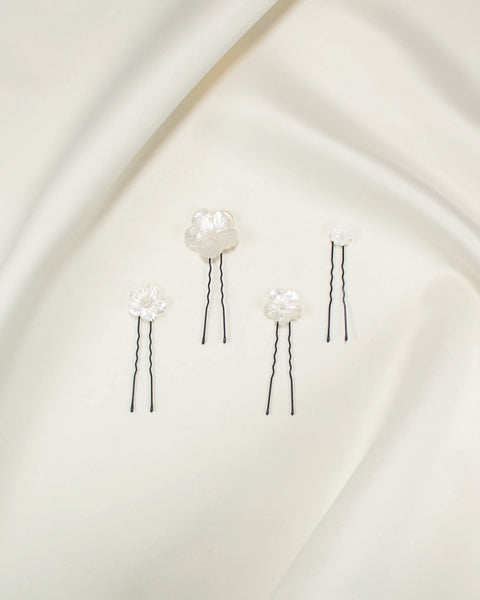 Tocado Pin Flores Concha Nácar (4)