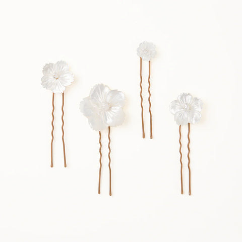 Tocado Pin Flores Concha Nácar (4)