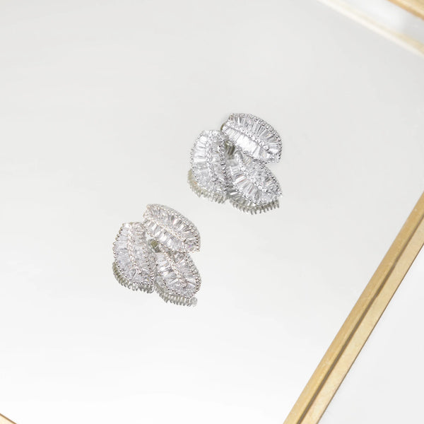 Joyería Aretes Hoja Cristal